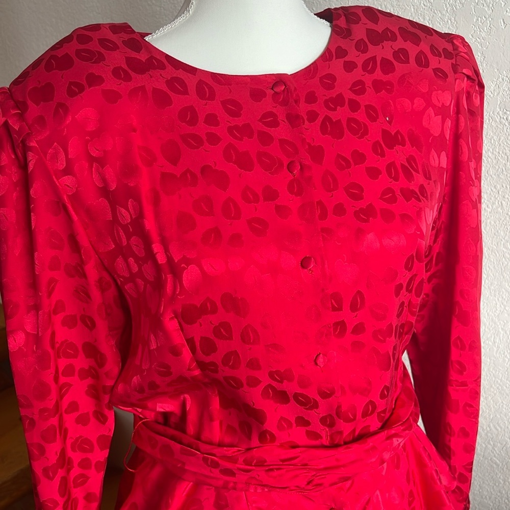 1980s vintage 100% silk Jack McQueen dress- one in red, one in blue. Never worn.
